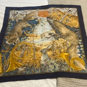 HERMES Scarf "CHASSE AU BOIS", 1995